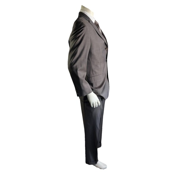 Hugo Boss Guabello Super 130s Men 2pc Suit 40S 32x30 Pinstripe Rossellini Cinema - Picture 7 of 16
